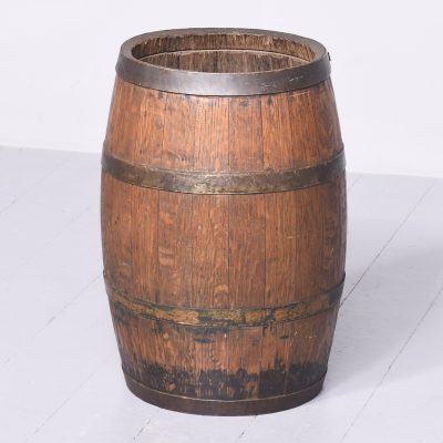 Oak Coopered Stick Stand Barrel in Quarter-Cut Oak with Steel Banding - Image 7