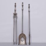 Set of Three Georgian Steel Fire Irons Antique Collectibles