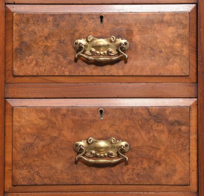 Pair of Late 19th Century Burr Walnut Neat Size Chest of Drawers/Bedside Lockers - Image 4