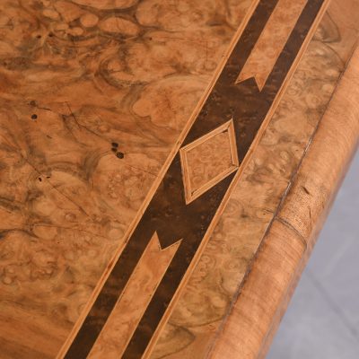 Victorian Burr Walnut, Amboyna inlaid Card Table - Image 2