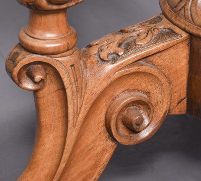Victorian Burr Walnut, Amboyna inlaid Card Table - Image 8