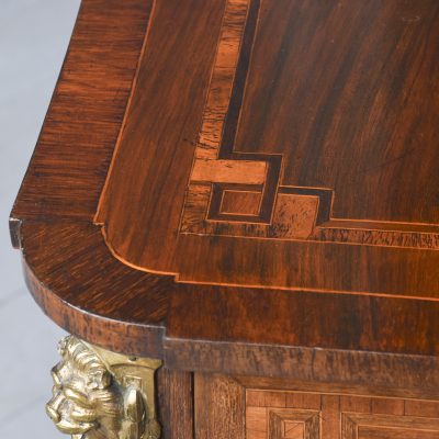 Early 19th Century French Inlaid Rosewood Two Drawer Commode of Desirable Proportions - Image 4