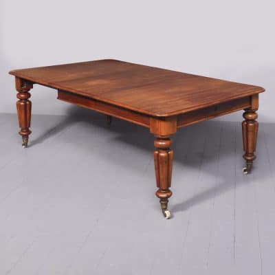Victorian Mahogany Dining Table with Extra Leaf - Image 11