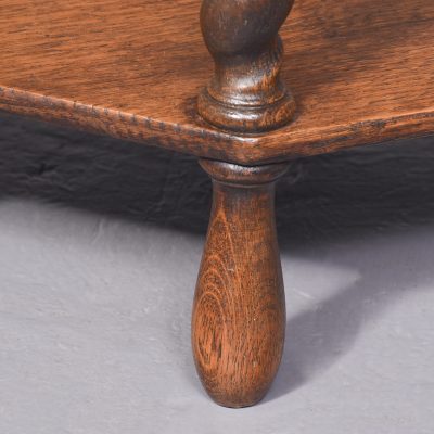 Marble Top Octagonal Oak Table - Image 4