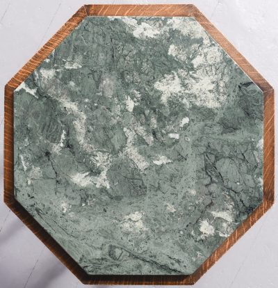 Marble Top Octagonal Oak Table - Image 7