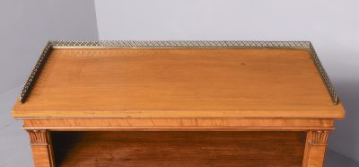 George IV Satinwood and Brass Mounted Open Bookcase - Image 8