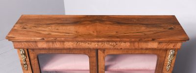 Mid-Victorian Marquetry Inlaid Two-Door Walnut Credenza - Image 9