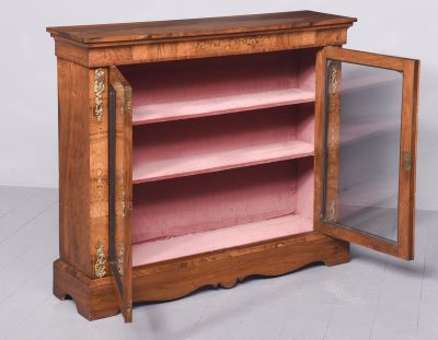 Mid-Victorian Marquetry Inlaid Two-Door Walnut Credenza - Image 11