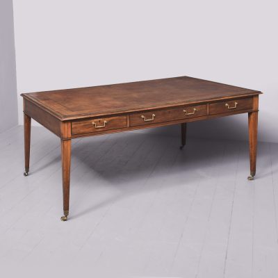 George III Style Mahogany Library Table - Image 9