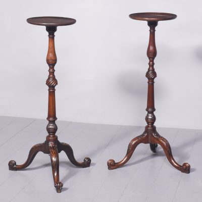 Pair of Georgian Style Mahogany Torchere Stands