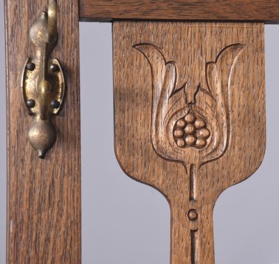 Glasgow Style Art Nouveau Oak Hallstand - Image 4