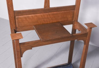 Glasgow Style Art Nouveau Oak Hallstand - Image 7