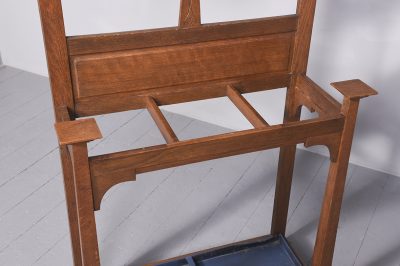 Glasgow Style Art Nouveau Oak Hallstand - Image 8