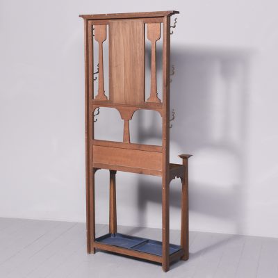 Glasgow Style Art Nouveau Oak Hallstand - Image 11