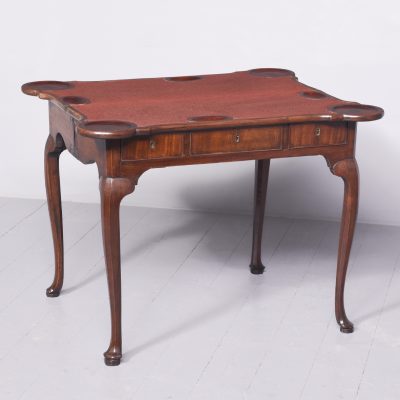 George II Mahogany Fold-Over Card Table - Image 5