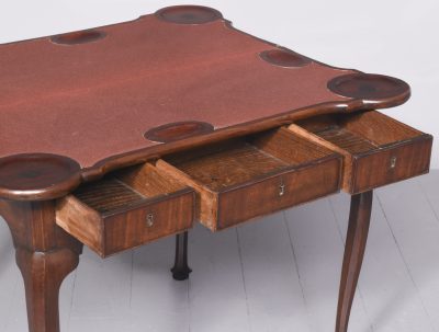 George II Mahogany Fold-Over Card Table - Image 8
