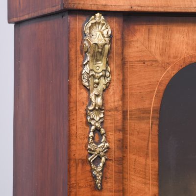 Mid-Victorian Marquetry Inlaid Three Door Break-Front Credenza - Image 4