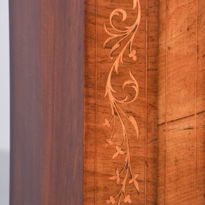 Mid-Victorian Marquetry Inlaid Three Door Break-Front Credenza - Image 5