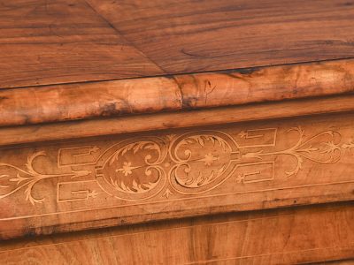 Mid-Victorian Marquetry Inlaid Three Door Break-Front Credenza - Image 6