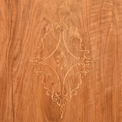 Mid-Victorian Marquetry Inlaid Three Door Break-Front Credenza - Image 7