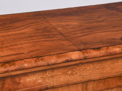 Mid-Victorian Marquetry Inlaid Three Door Break-Front Credenza - Image 10