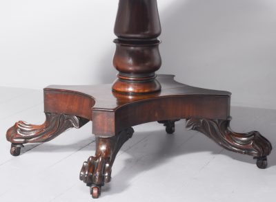 Mahogany Twin Pillar Dining Table - Image 5