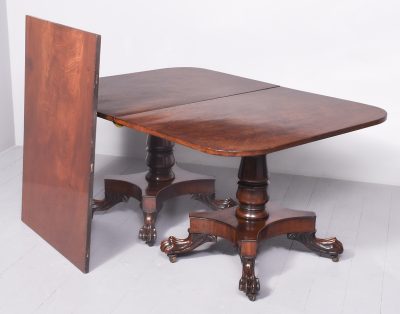 Mahogany Twin Pillar Dining Table - Image 9