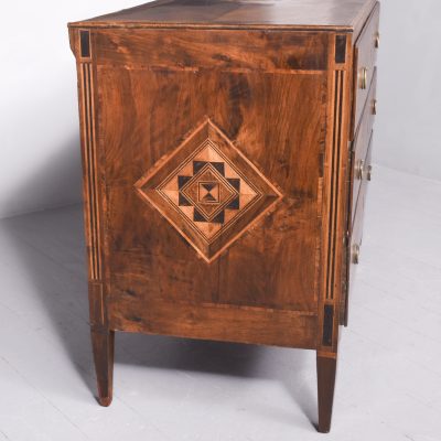 Impressive Large 18th Century Rustic North Italian Walnut Commode - Image 6