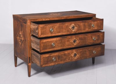 Impressive Large 18th Century Rustic North Italian Walnut Commode - Image 8