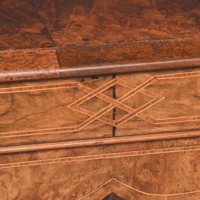 Quality Inlaid Burr Walnut Victorian Bow-End Credenza - Image 2