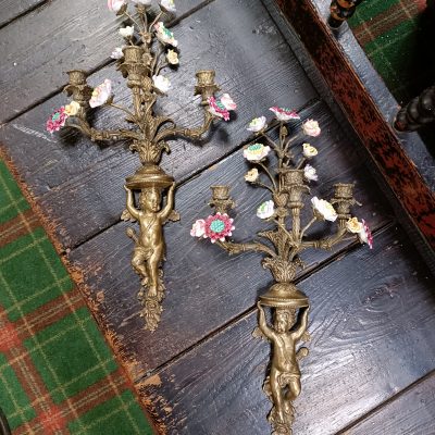 French cherub wall sconces - Image 2