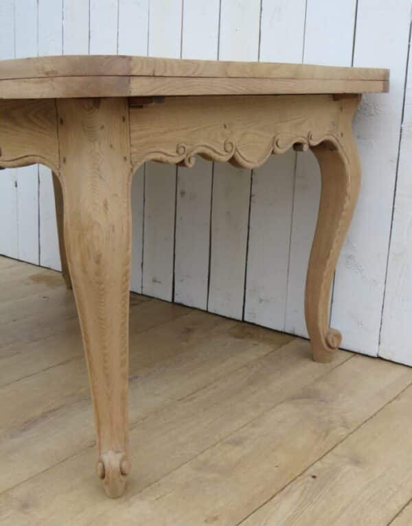 Bleached Oak French Extending Dining Table - Image 4
