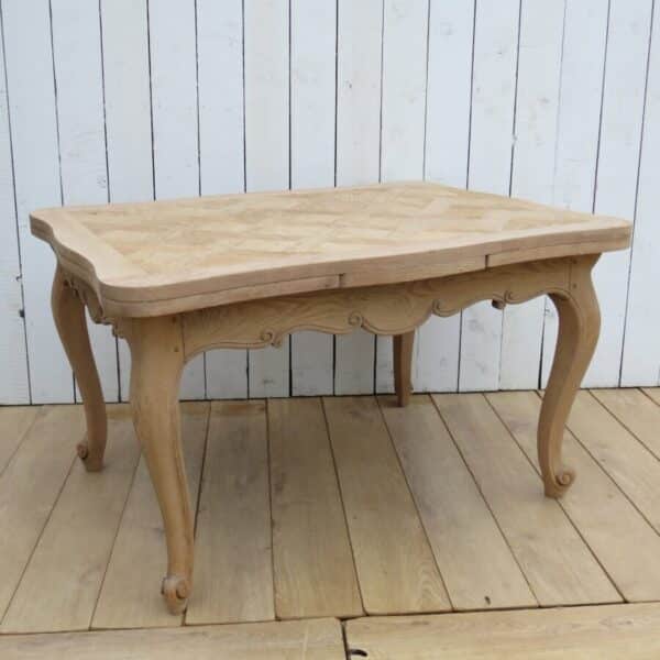Bleached Oak French Extending Dining Table