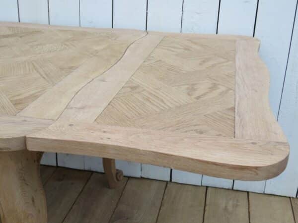 Bleached Oak French Extending Dining Table - Image 9
