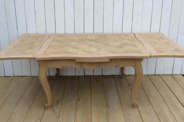 Bleached Oak French Extending Dining Table - Image 10