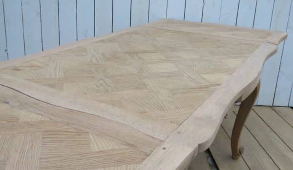 Bleached Oak French Extending Dining Table - Image 5