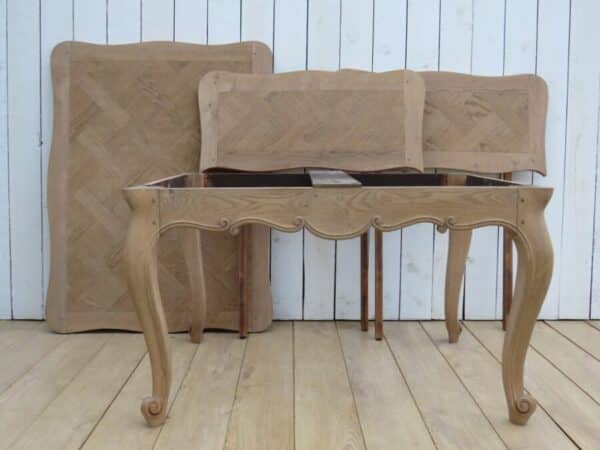 Bleached Oak French Extending Dining Table - Image 6
