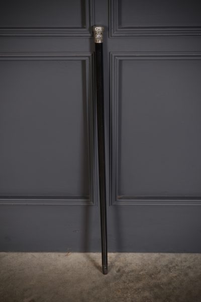 Ebony & Silver Walking Stick Cane