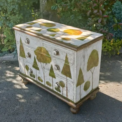 Folk Art chest of drawers