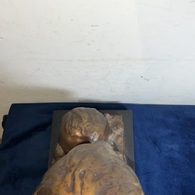 MOTHER & CHILD BRONZE ON MARBLE FRENCH 19TH CENTURY ART NOUVEA - Image 10