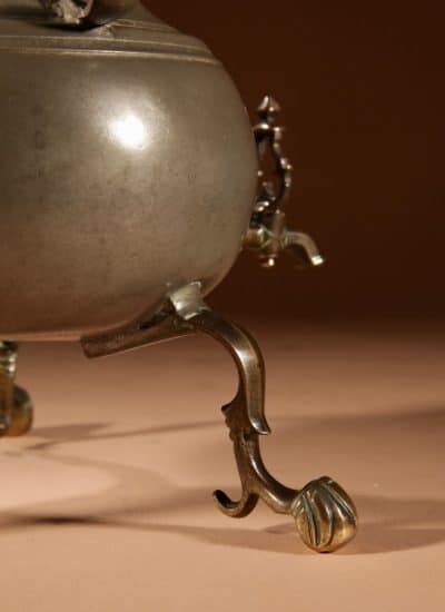 Rare Dutch Pewter And bronze “Kraantjeskan” (Samovar / Coffee / Tea Urn) Circa 1750. - Image 12