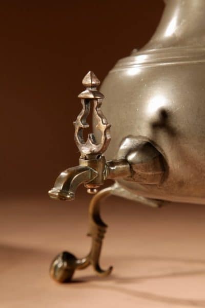 Rare Dutch Pewter And bronze “Kraantjeskan” (Samovar / Coffee / Tea Urn) Circa 1750. - Image 7