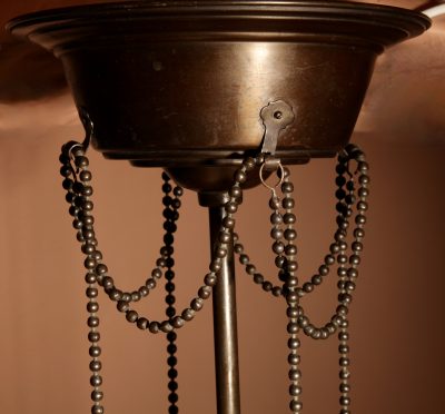 Amsterdam School Art nouveau / Art Deco Stylish Copper And Brass Hanging Light, circa 1900-20. - Image 7