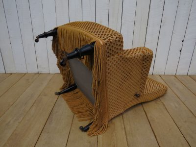 Antique French Napoleon III Armchair & Stool - Image 9
