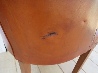 Art Deco French Leather Bridge Chair - Image 10