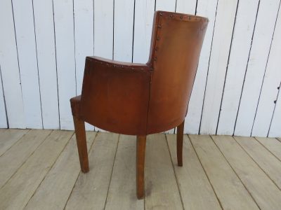 Art Deco French Leather Bridge Chair - Image 3