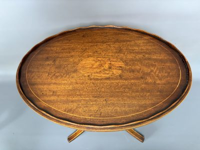 Edwardian Mahogany Inlaid Occasional Table - Image 4