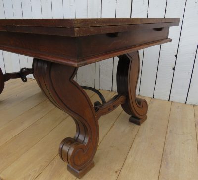 Spanish Oak Extending Dining Table - Image 4