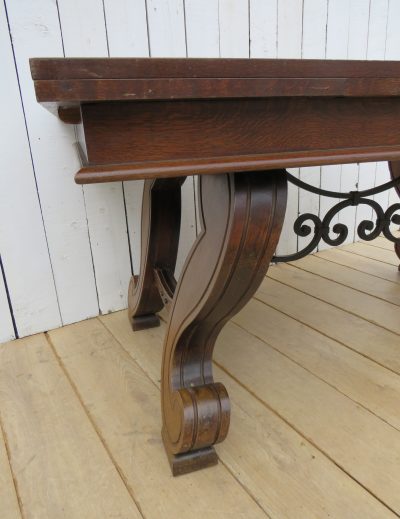 Spanish Oak Extending Dining Table - Image 6