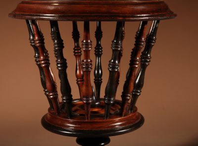 A Beautiful Walnut And Ebonised Tea Stove Bucket/Peat Bucket Planter/Jardinière. - Image 4